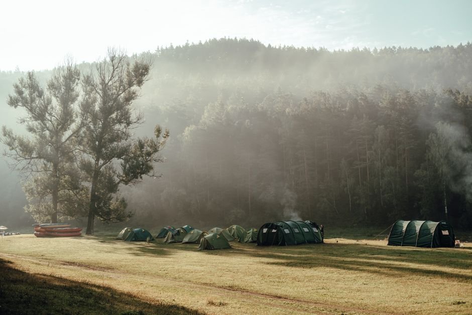 cold tent morning